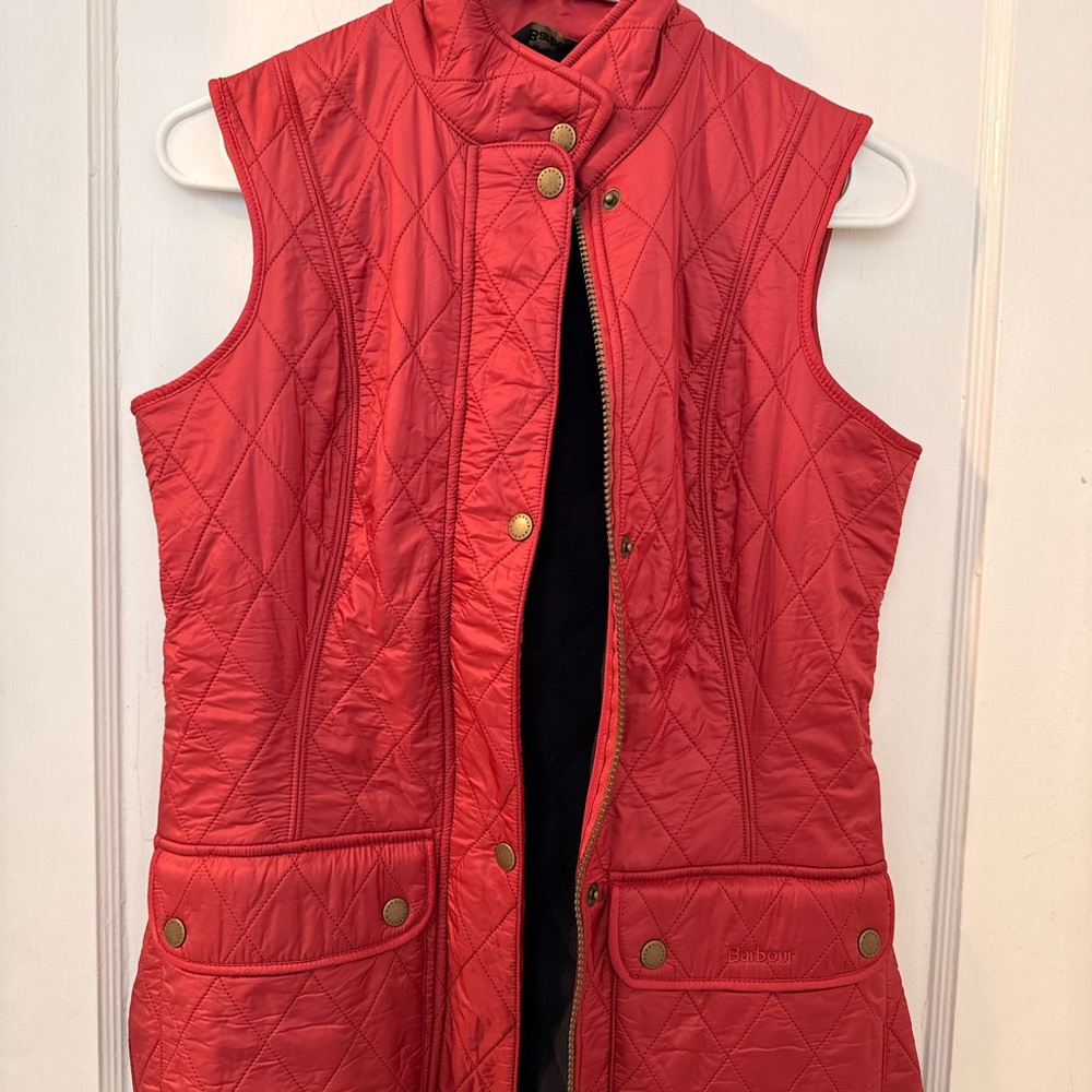 Barbour Women's Vibrant Red Quilted Vest